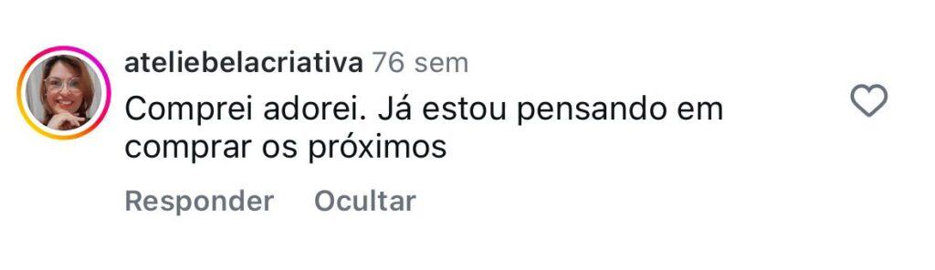 Comentário de cliente dizendo que comprou e adorou